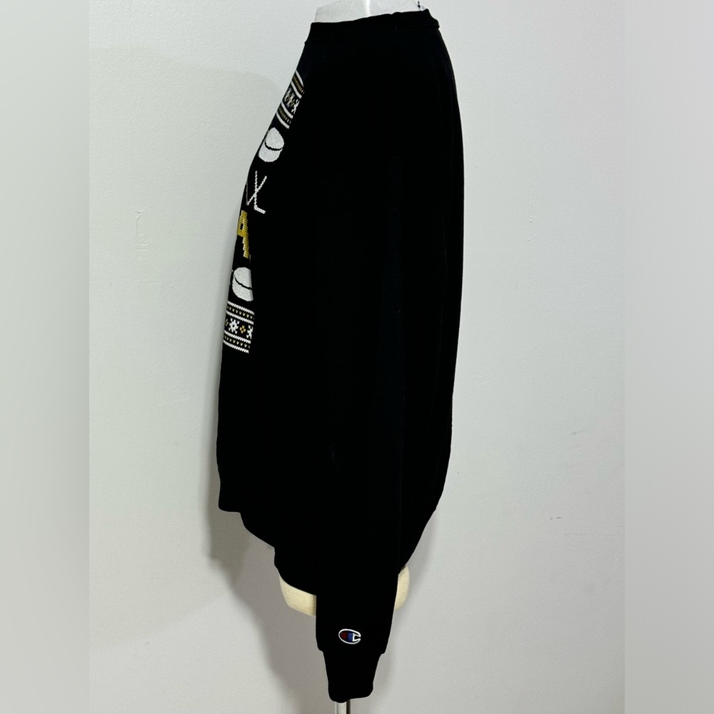 Champion Color Black Not A Big Deal Ugly Sweater Men Size Large - Picture 3 of 5